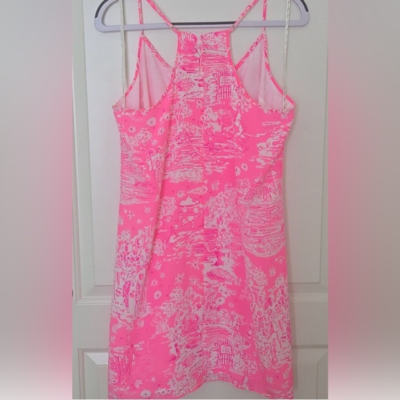 Lilly Pulitzer NWOT 🦄 Dusk Silk Dress Pink Sorbet Pop Up Skinny Dippin Size XXS - Picture 2 of 10